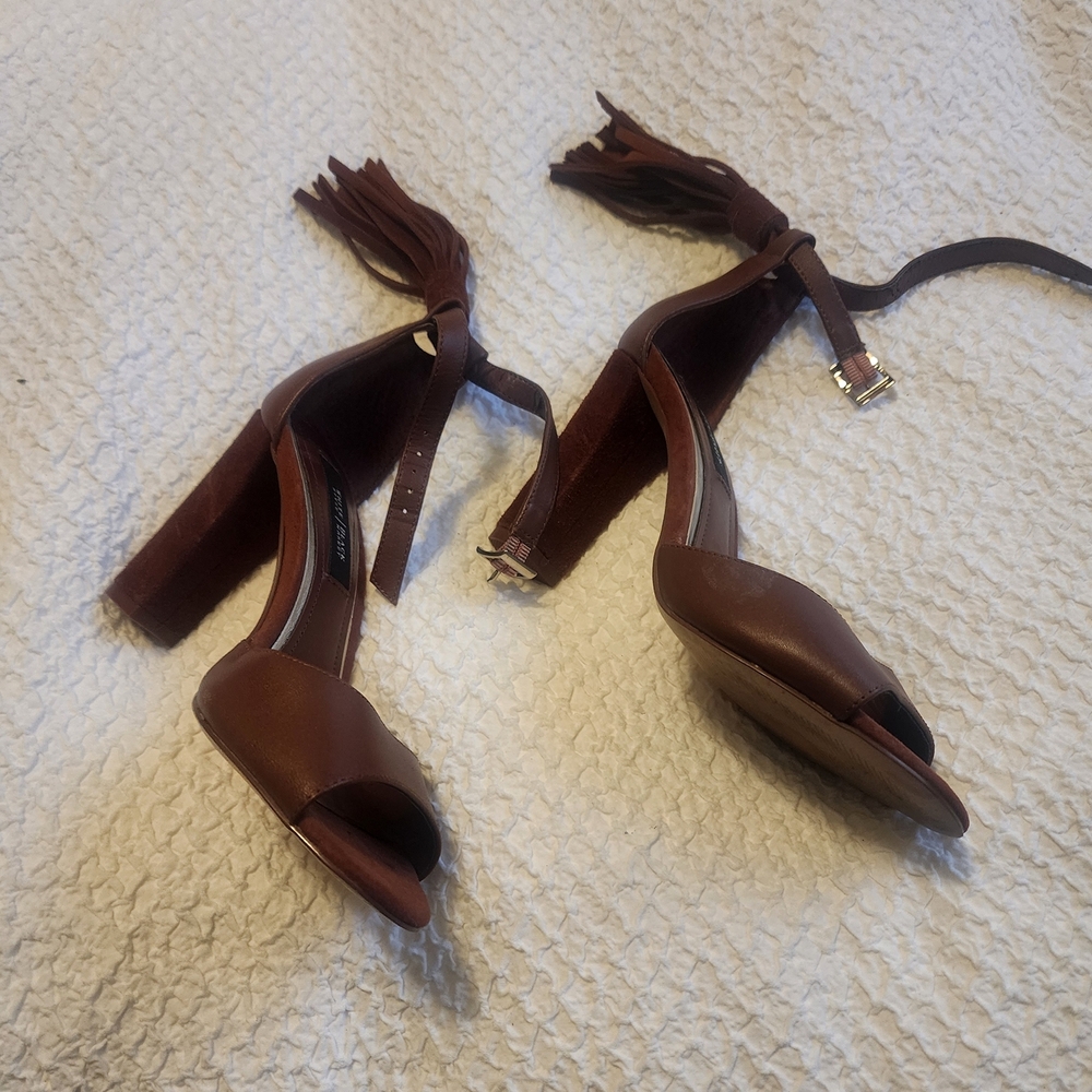 Sophisticated Brown High Heels with Ankle Strap